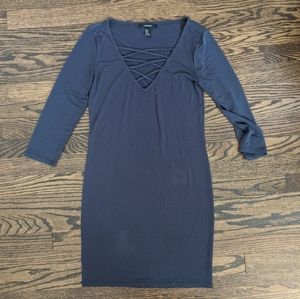 FOREVER21 Charcoal Silky Dress